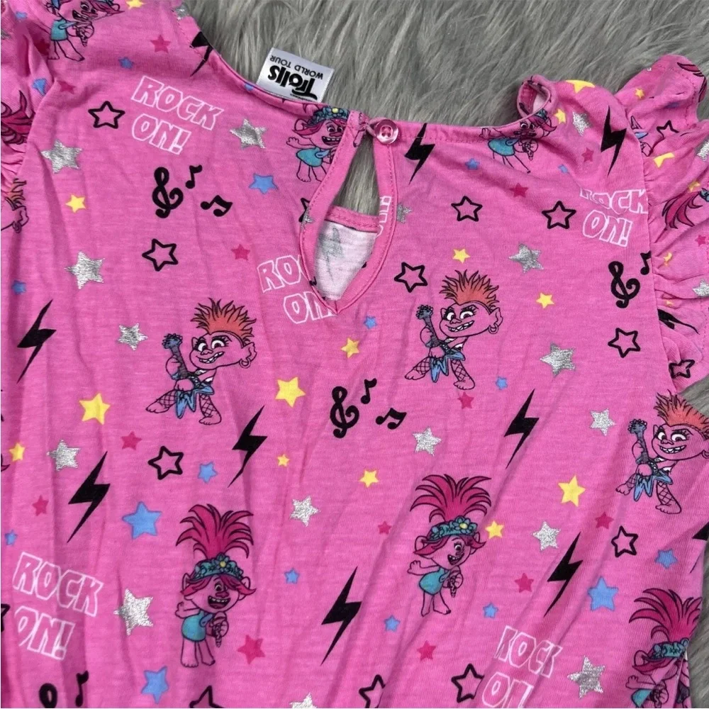 Girls Trolls World Tour Pink Romper Size Medium 7-8